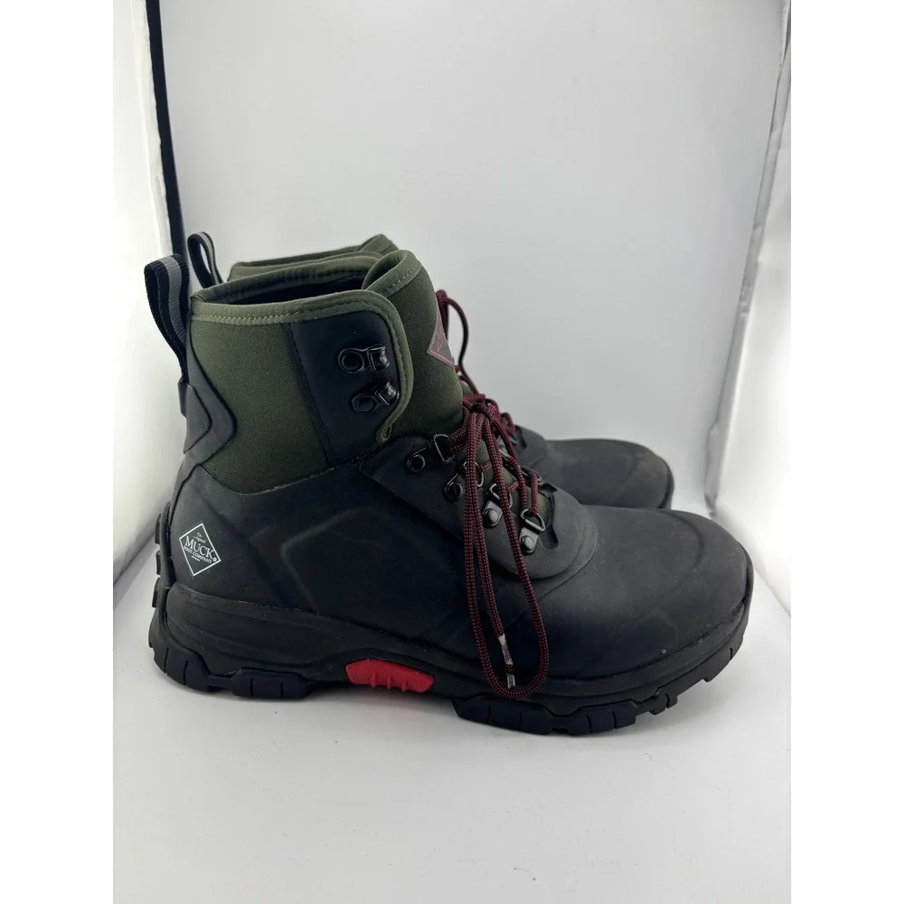Muck Boot Company Apex Mid Waterproof Hiking Boots Mens 8 Black Olive 050021 HDI